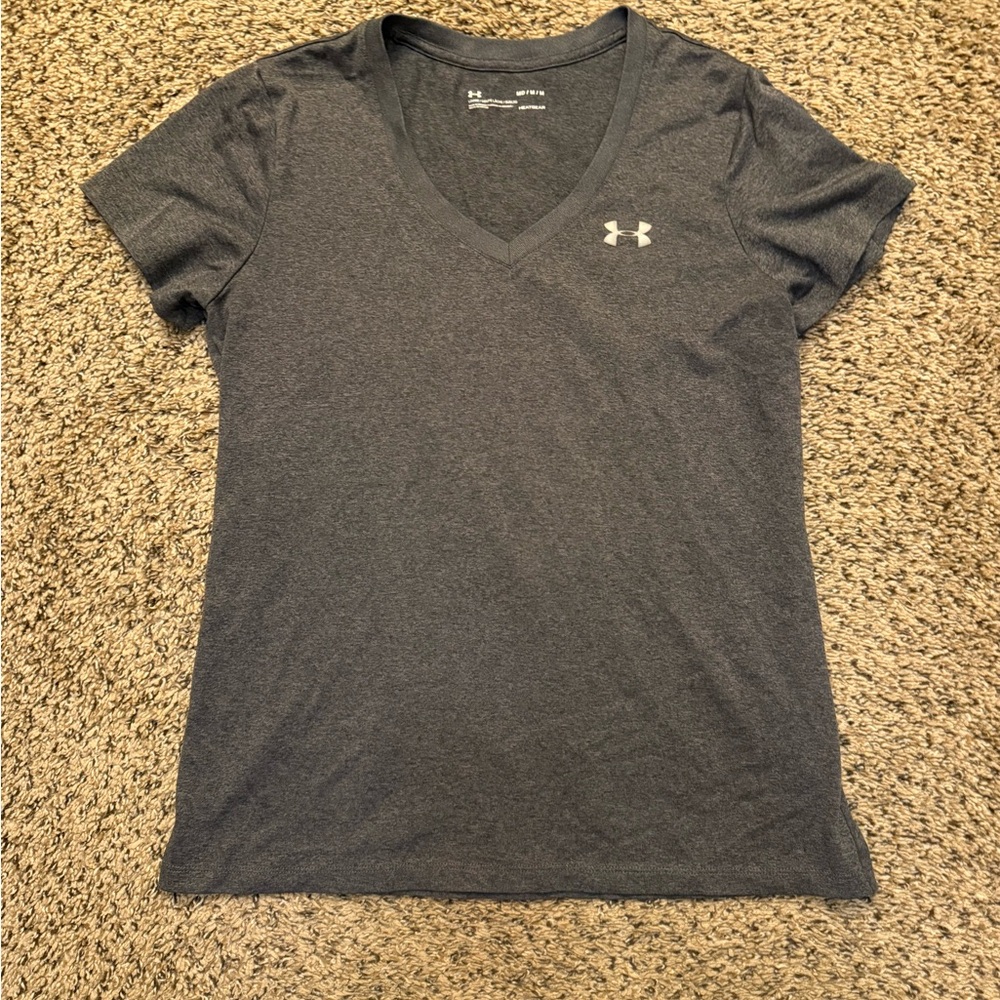 Under Armour Women's Charcoal V-Neck Tee